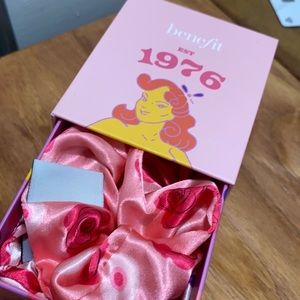 NWB Benefit COQUETTE Pink Retro Scrunchie Set w/3 incl